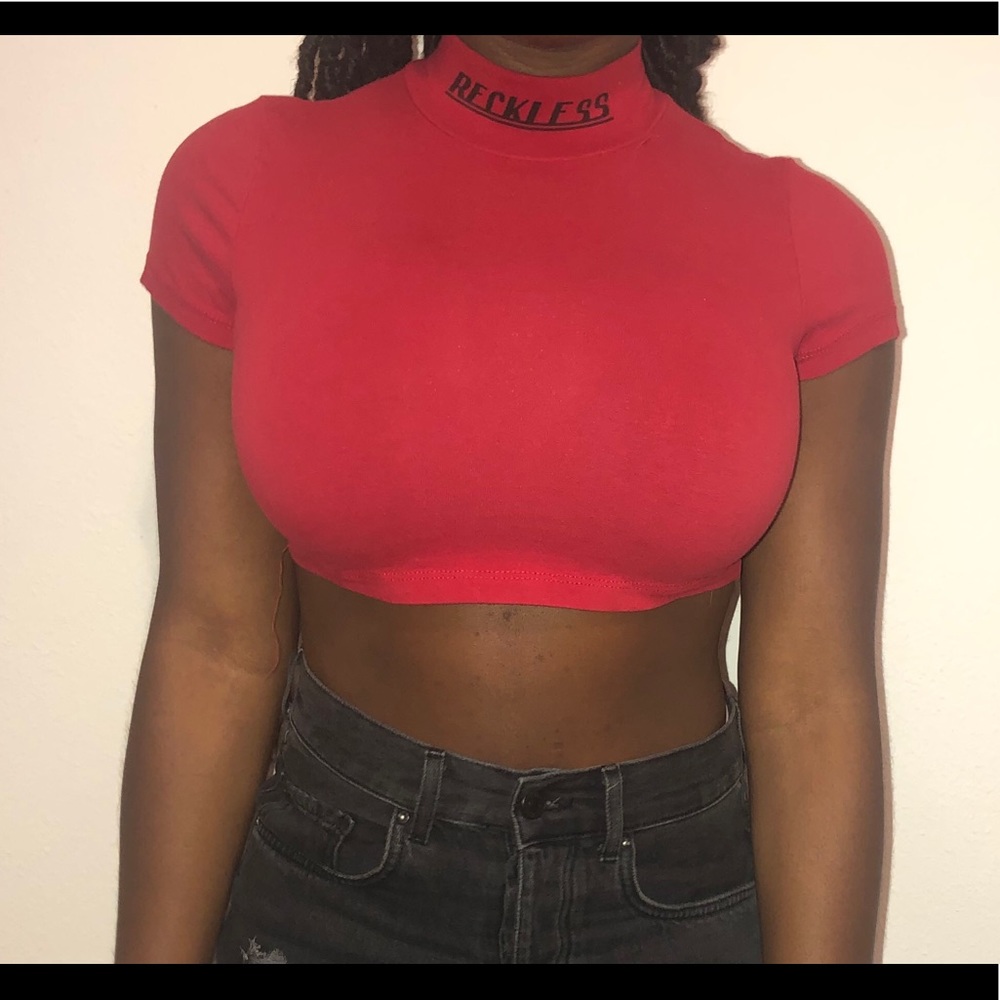 Red crop top